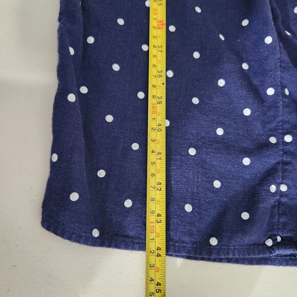Old Navy Navy Blue Polka Dot Jumpsuit XS Adjustable Straps Smocked Back Pocketed - Picture 10 of 15